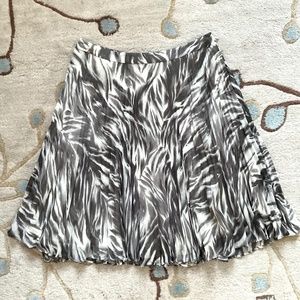 Talbots Pleated Chiffon Skirt Animal Print